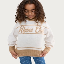 F&F Girls Alpine Club Jumper in Neutral