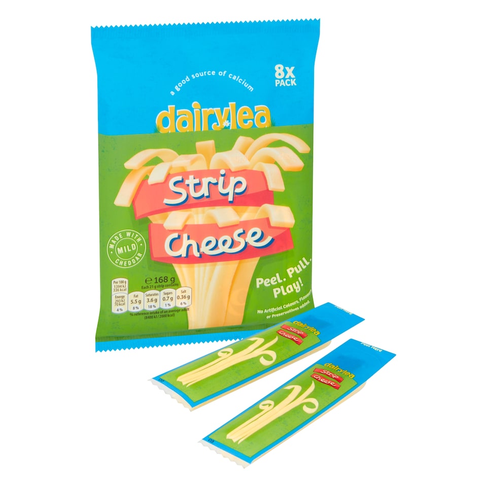 image 1 of Dairylea Strip Cheese 8 Pack 168G
