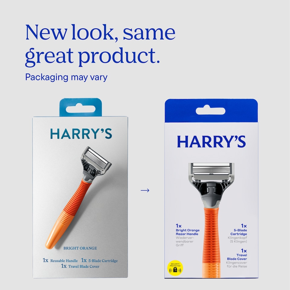 image 1 of Harry's 5 Blade Razor, Bright Orange