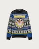image 4 of Bullseye Knitted Christmas Jumper in Blue
