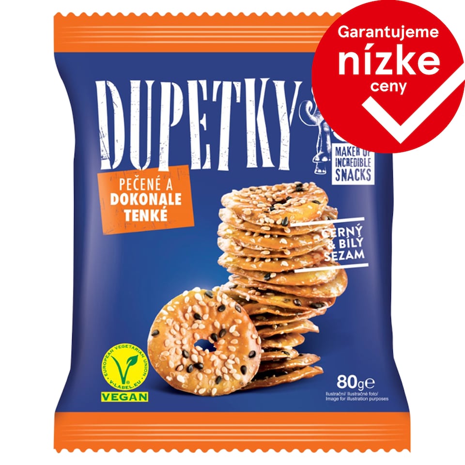 Dupetky Praclíky s čiernym a bielym sezamom 80 g