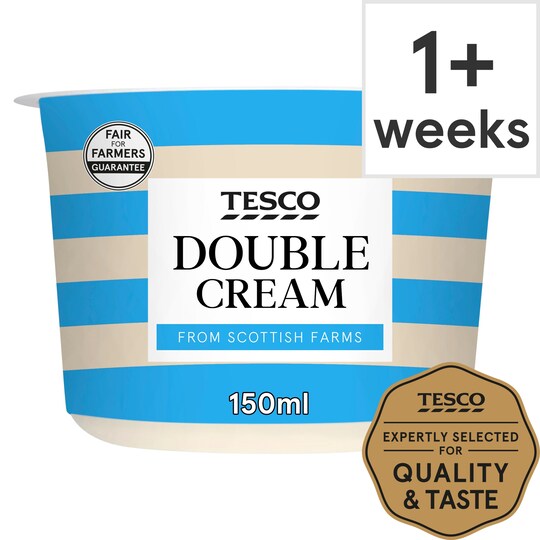 Tesco Fresh Double Cream 150Ml Tesco Groceries