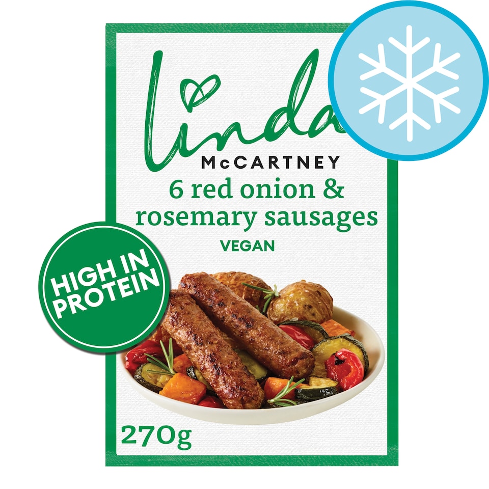 Linda Mccartney 6 Vegetarian Red Onion & Rosemary Sausages 270G