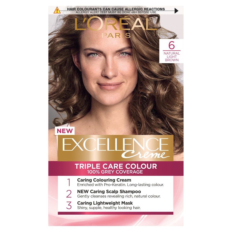 image 1 of L'Oreal Paris Excellence Creme 6 Natural Light Brown Permanent Hair Dye