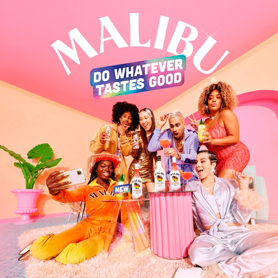 image 1 of Malibu Strawberry Flavour Rum Liqueur 700ml