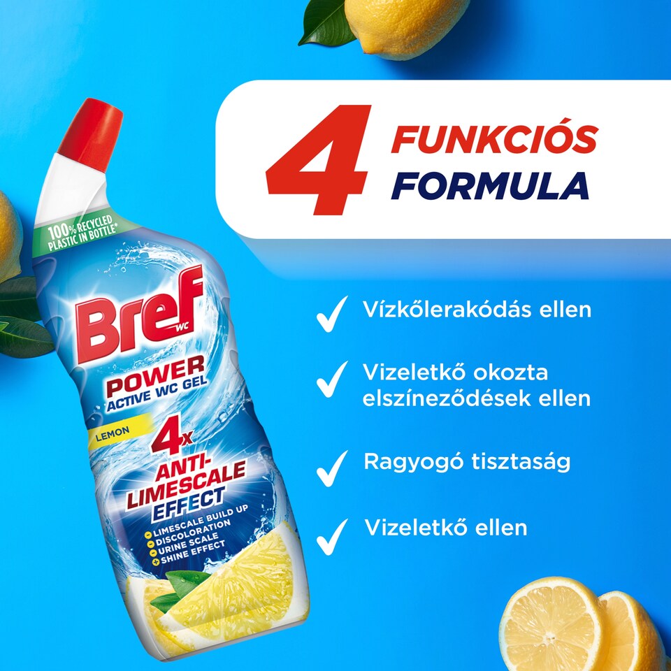 image 1 of Bref Power Active Lemon Toilet Cleaner 750 ml