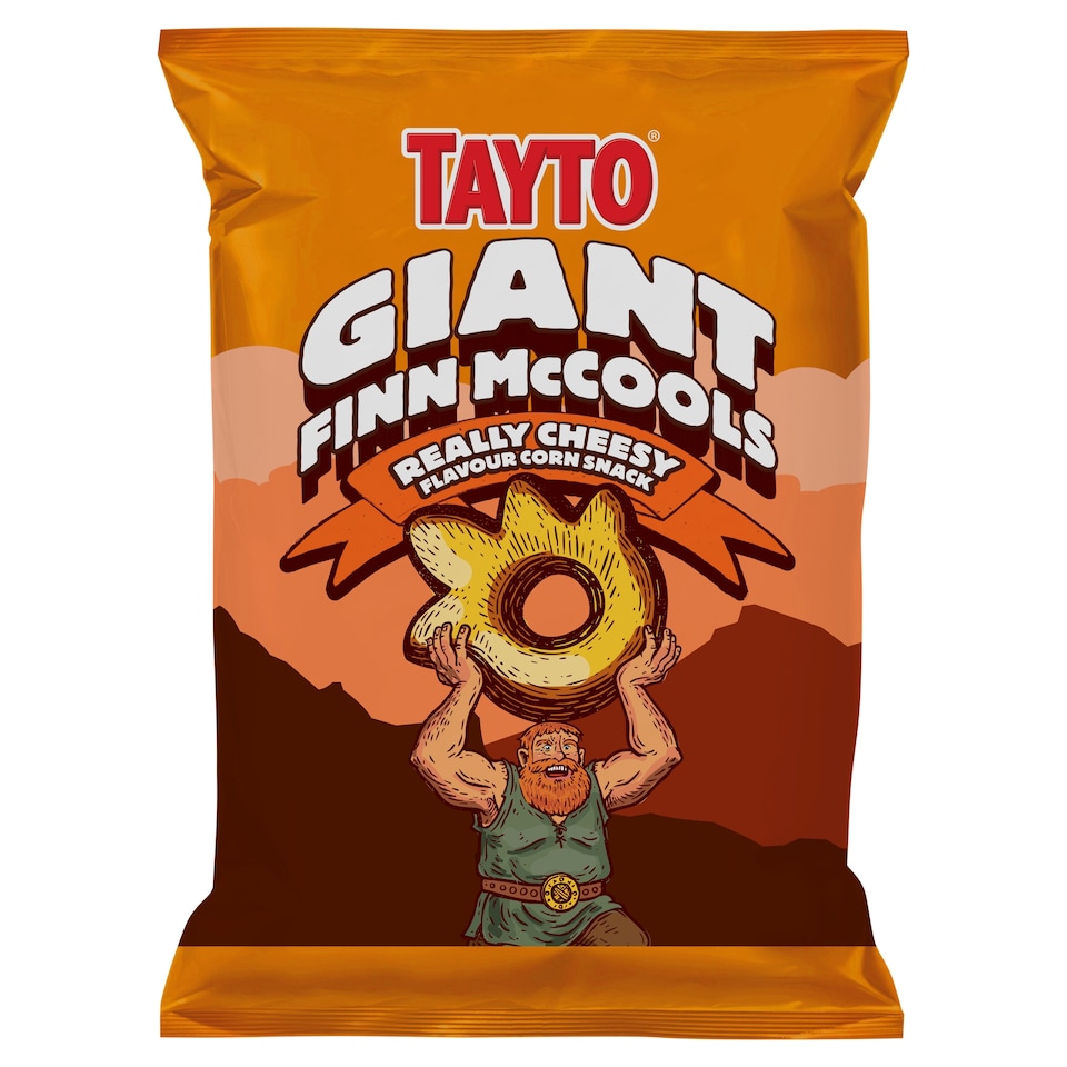 Tayto Giant Finn McCool Really Cheesy Flavour Corn Snacks 60g