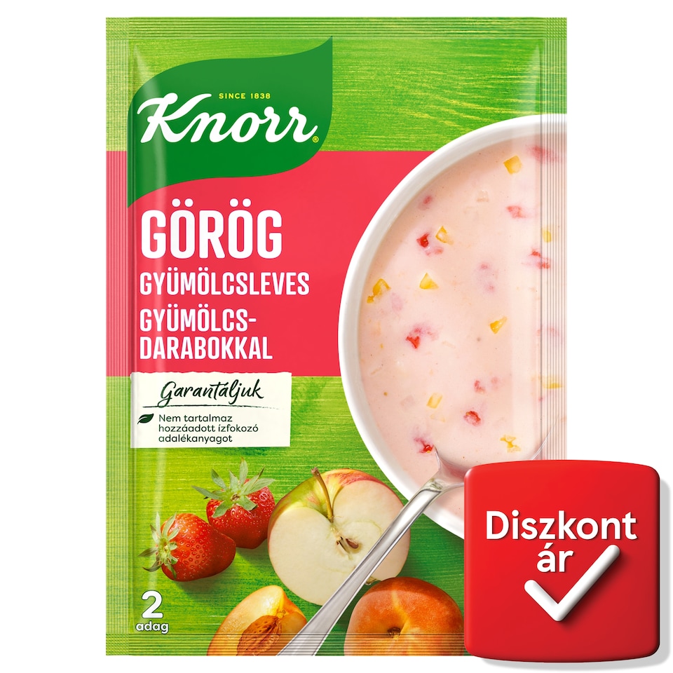 Knorr görög gyümölcsleves gyümölcsdarabokkal 54 g