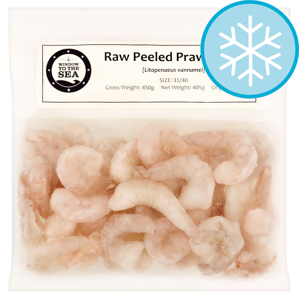 Window To The Sea Raw Peeled Prawn Tails 450G