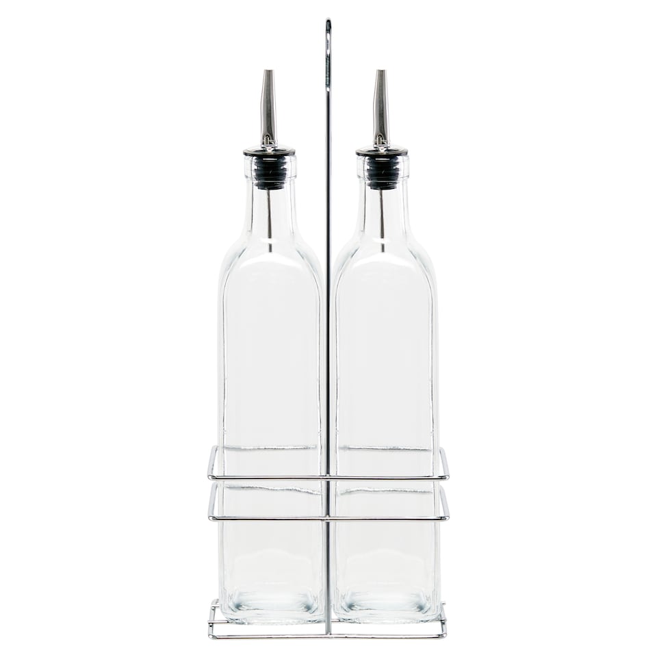 image 1 of Tesco Oil & Vinegar Glass Cruet Set