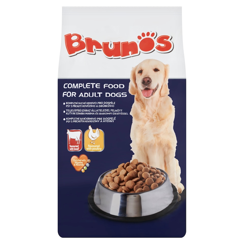 Brunos Kompletné suché krmivo pre dospelé psy s príchuťou hovädziny a hydiny 10 kg