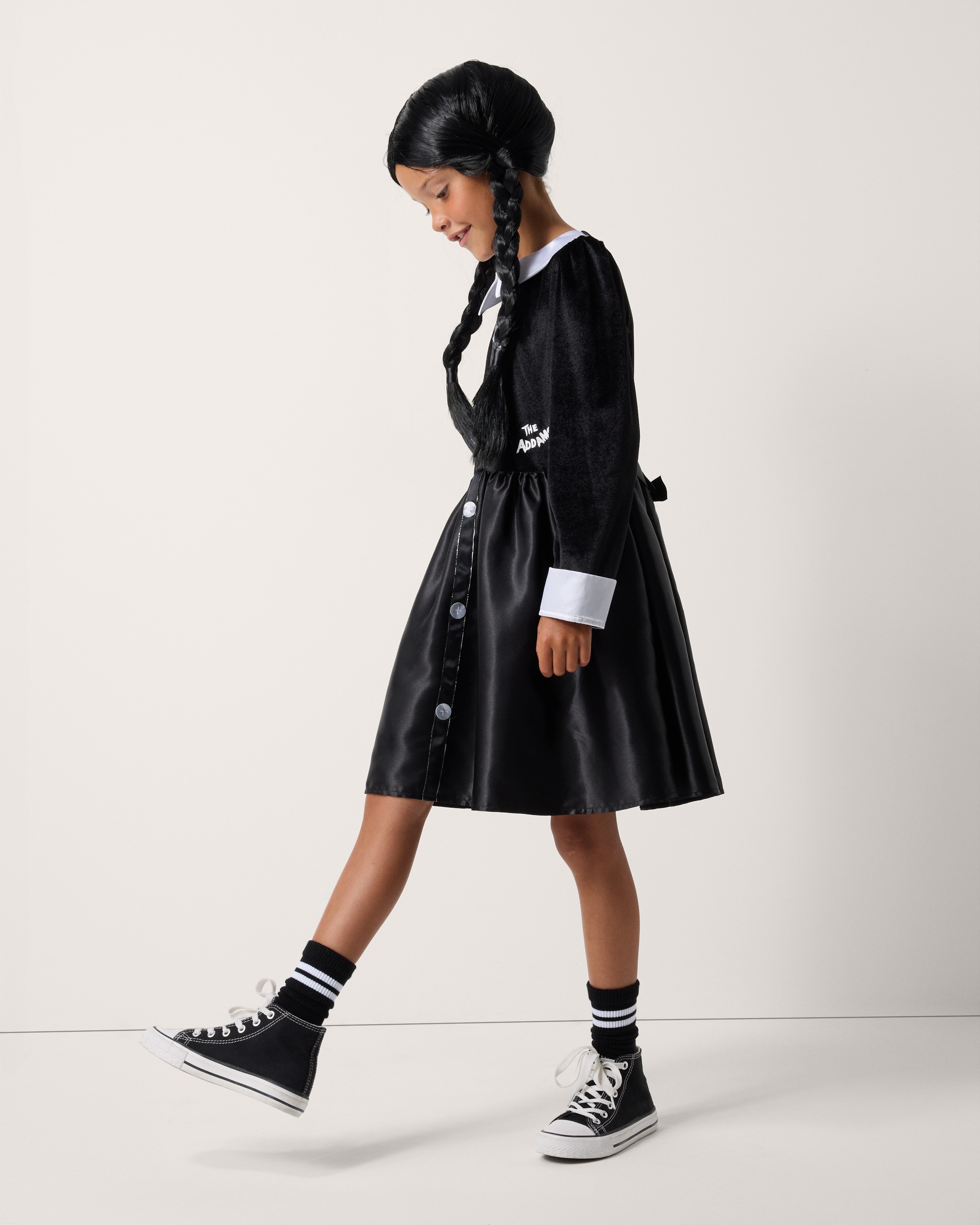 Wednesday Addams 2-Piece Fancy Dress Costume in Black