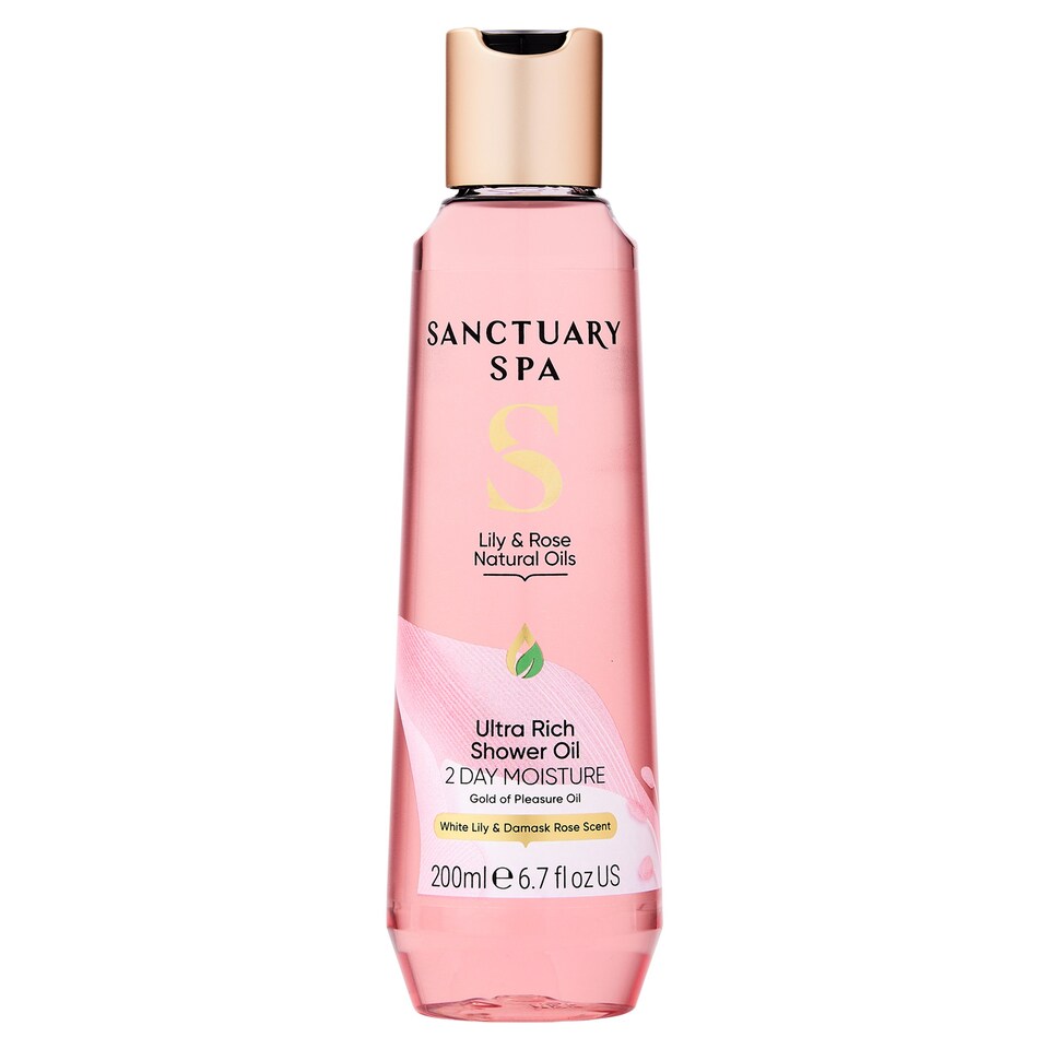 Sanctuary Spa Ultra Rich Shower Oil Lily & Rose Scent 200ml - Tesco ...