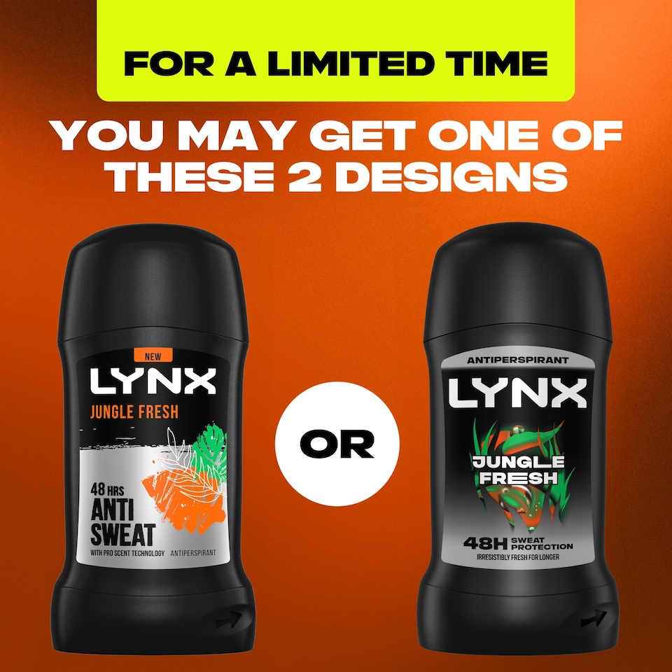 image 1 of Lynx Men Antiperspirant Deodorant Stick Jungle Fresh 50ml