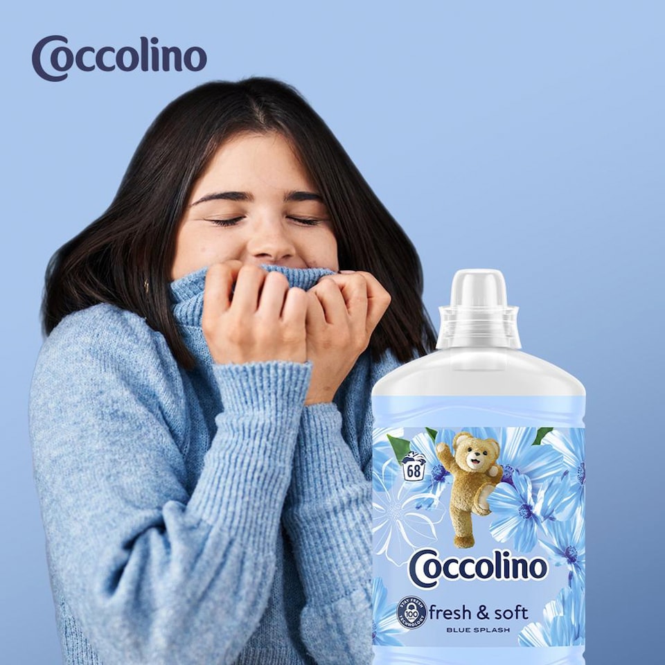 image 1 of Coccolino Fresh & Soft Blue Splash Concentrated Fabric Softener 68 Washes 1700ml