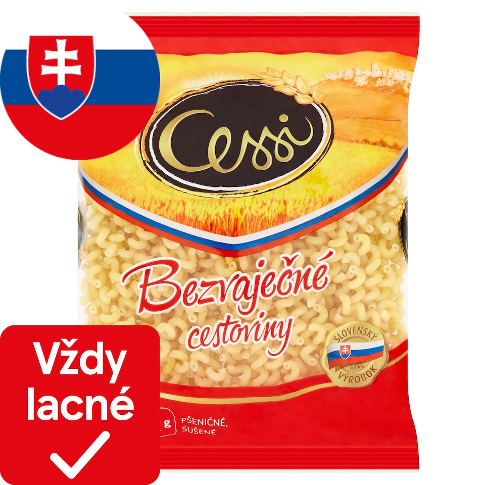 Cessi Bezvaječné cestoviny pšeničné, sušené špirálky 400 g