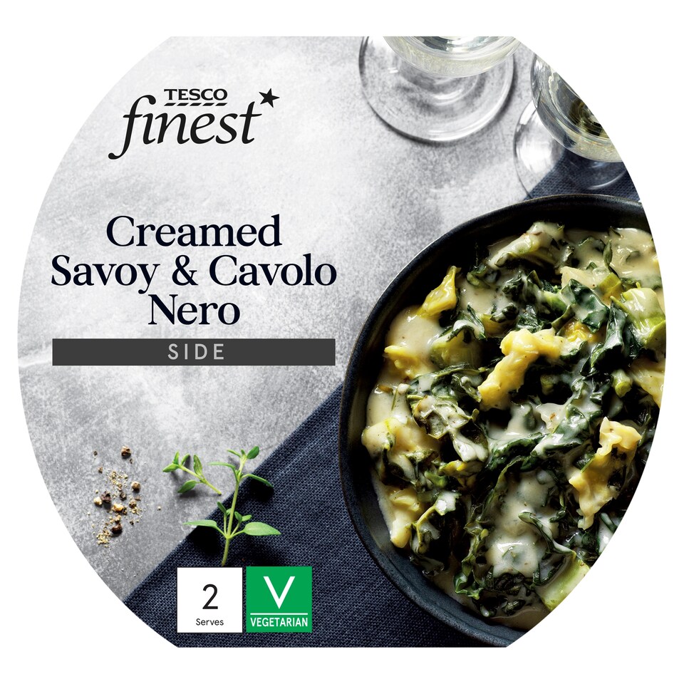 Tesco Creamed Savoy & Cavolo Nero 250G