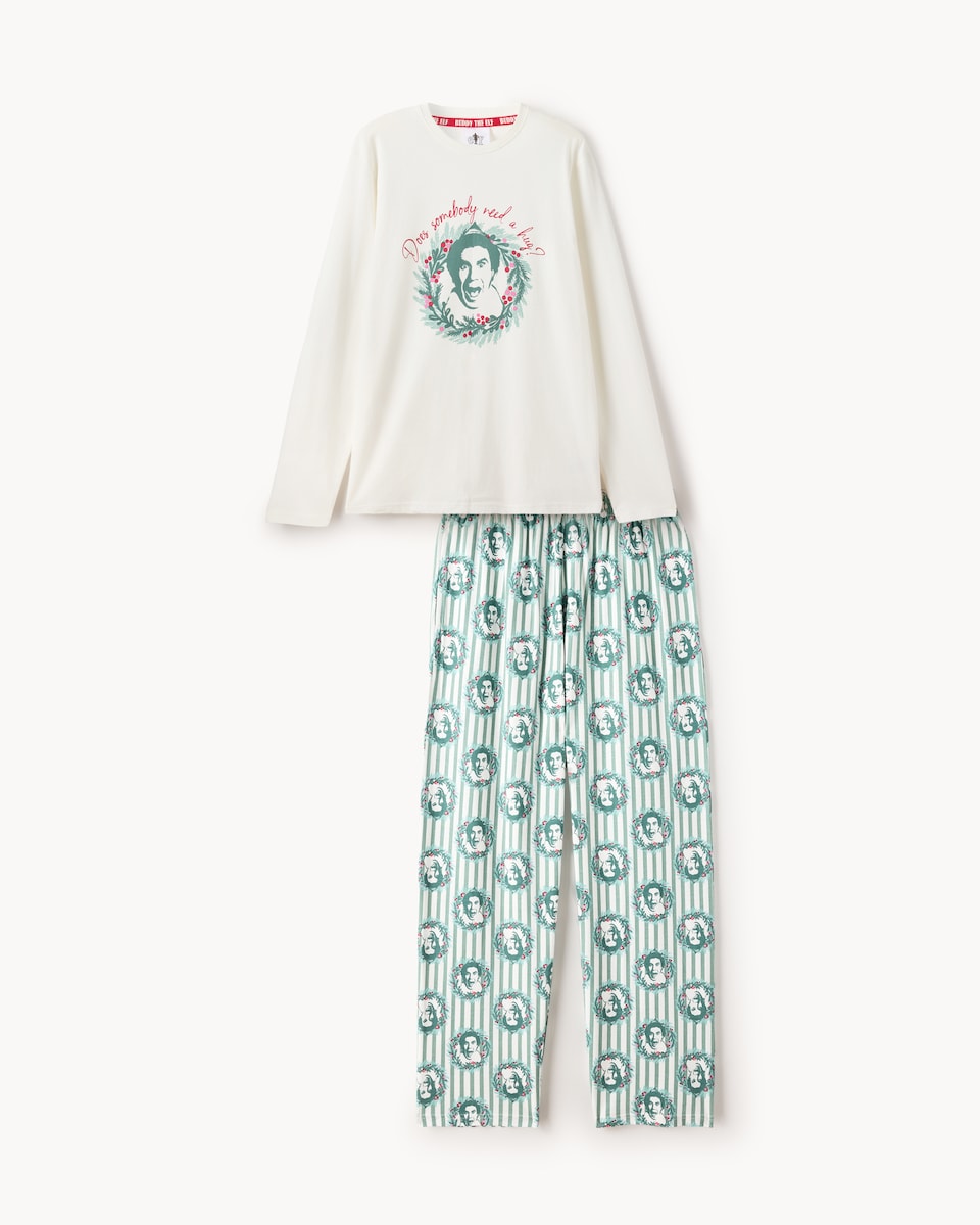 image 1 of Elf Pure Cotton Matching Family Christmas Pyjama Set in Multi
