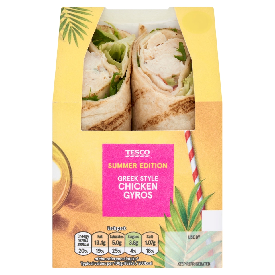 Tesco Summer Edition Greek Style Chicken Gyros Wrap