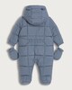 image 2 of F&F Baby Quilted Hooded Shower Resistant Pramsuit with Mittens in Blue