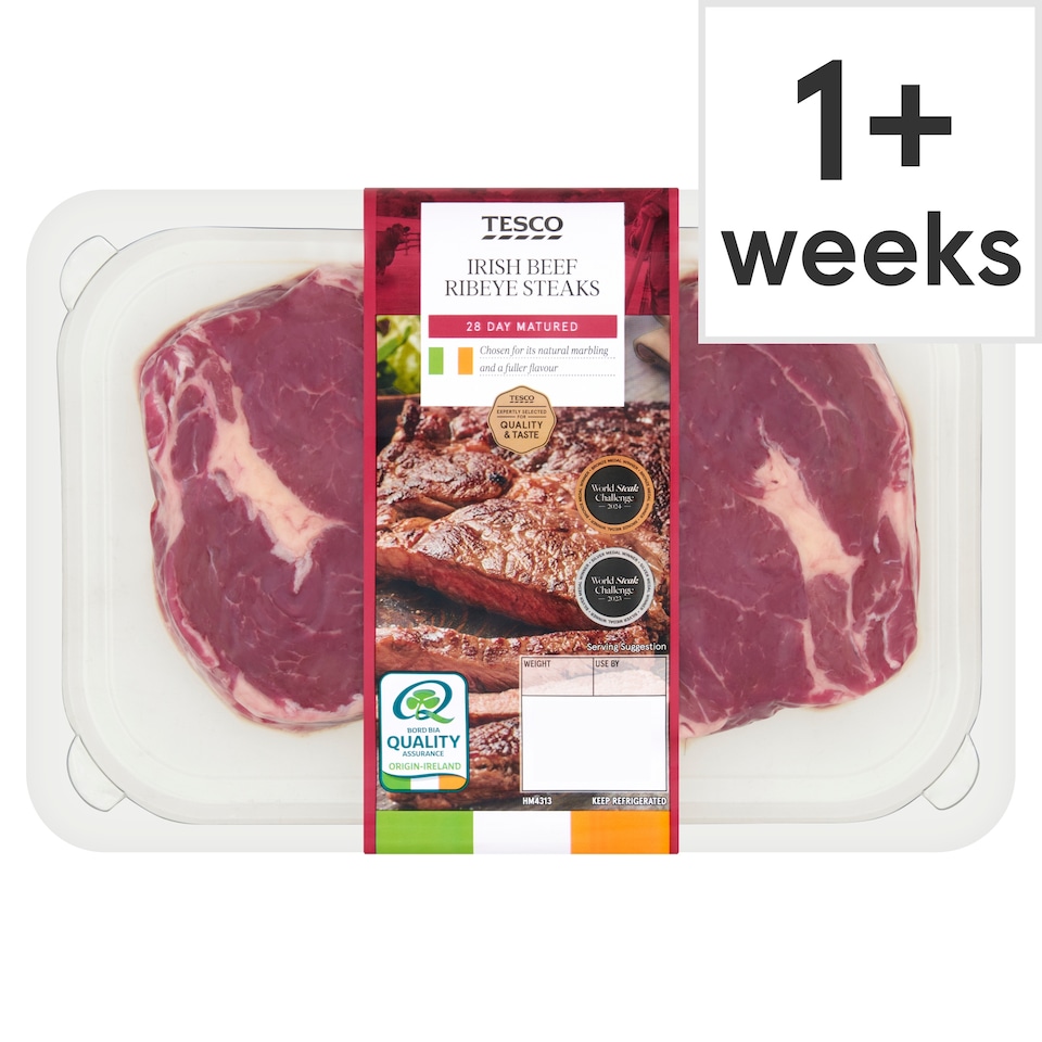 Tesco Irish Ribeye Steak 454G