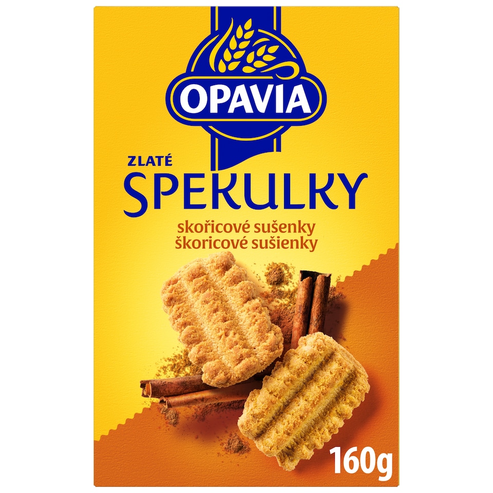Opavia Golden Speculaas Cinnamon Biscuits 160g