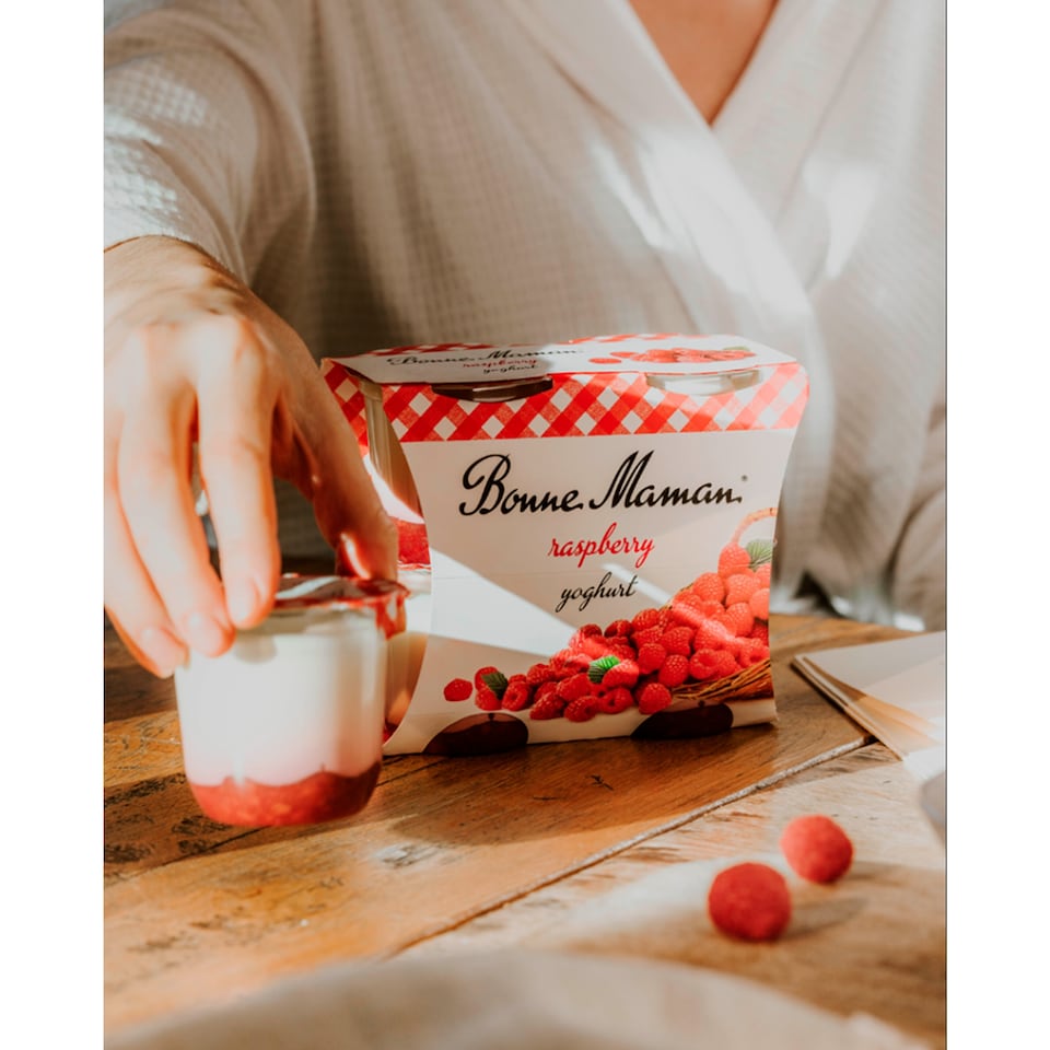 image 1 of Bonne Maman Raspberry Yoghurt 4x115g