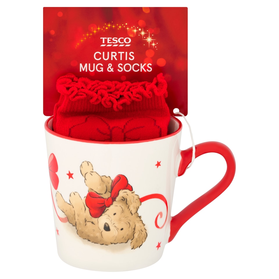 Tesco Curtis Mug & Socks Christmas Gift Set