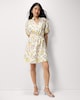 image 2 of F&F Floral V Neck Mini Dress in Multi White
