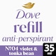 image 1 of Dove No4 Violet & Tonka Bean 72h Antiperspirant Deodorant Refill Pack 35ml