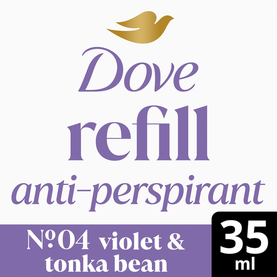 image 1 of Dove No4 Violet & Tonka Bean 72h Antiperspirant Deodorant Refill Pack 35ml