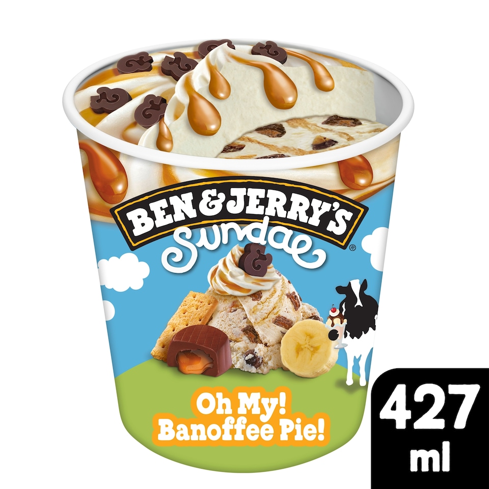 image 1 of Ben & Jerry's Sundae Oh My Banoffee Pie Ice Cream Tub 427ml