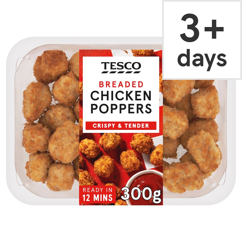 Tesco Breaded Chicken Poppers 300g