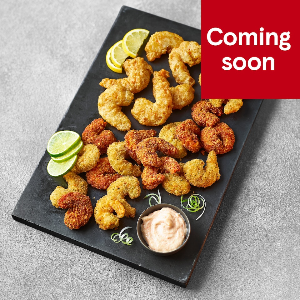 96. Tesco Finest Festive Breaded Prawn Selection 550g (Serves 4)