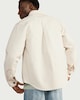 image 2 of RDA Pure Cotton Long Sleeved Worker Overshirt in Cream