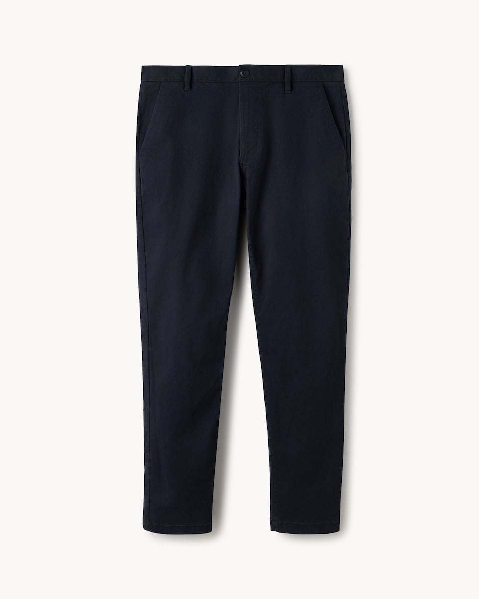 image 1 of F&F Cotton Rich Slim Leg FREEFIT® Chino Trousers in Navy