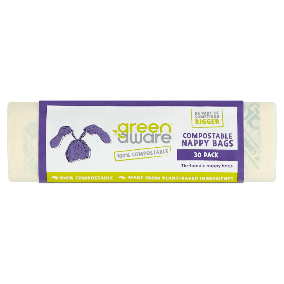Green Aware Compostable Nappy Bags 30 Pack