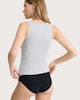 image 2 of F&F Cotton Rich Contour Ribbed Secret Support Vest in Grey Marl