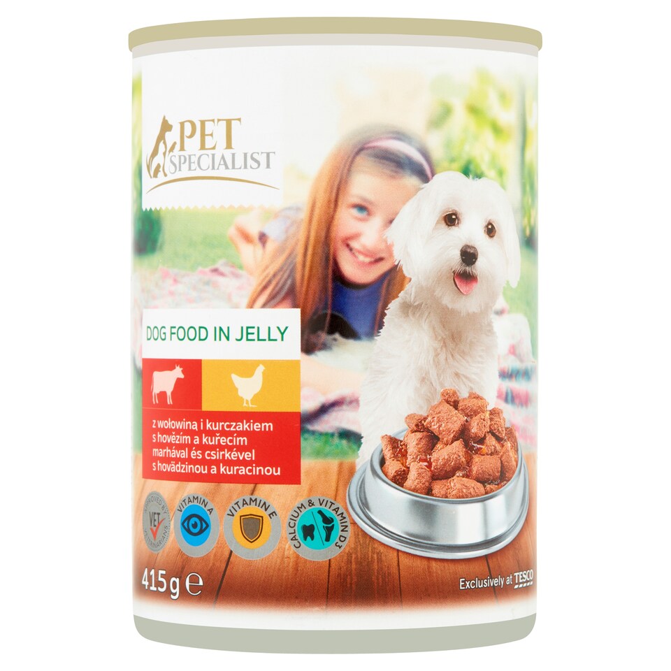 Tesco Pet Specialist Kúsky s hovädzinou a kuracinou v želé 415 g