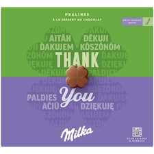Milka Thank You Box of Chocolates, Cocoa Filling 110 g