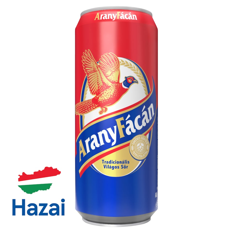 Arany Fácán tradicionális világos sör 4% 500 ml