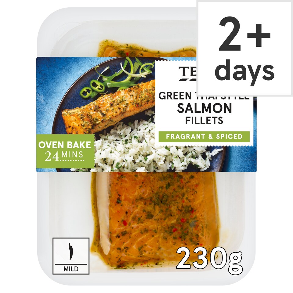 Tesco Green Thai Style Salmon Fillets 230g