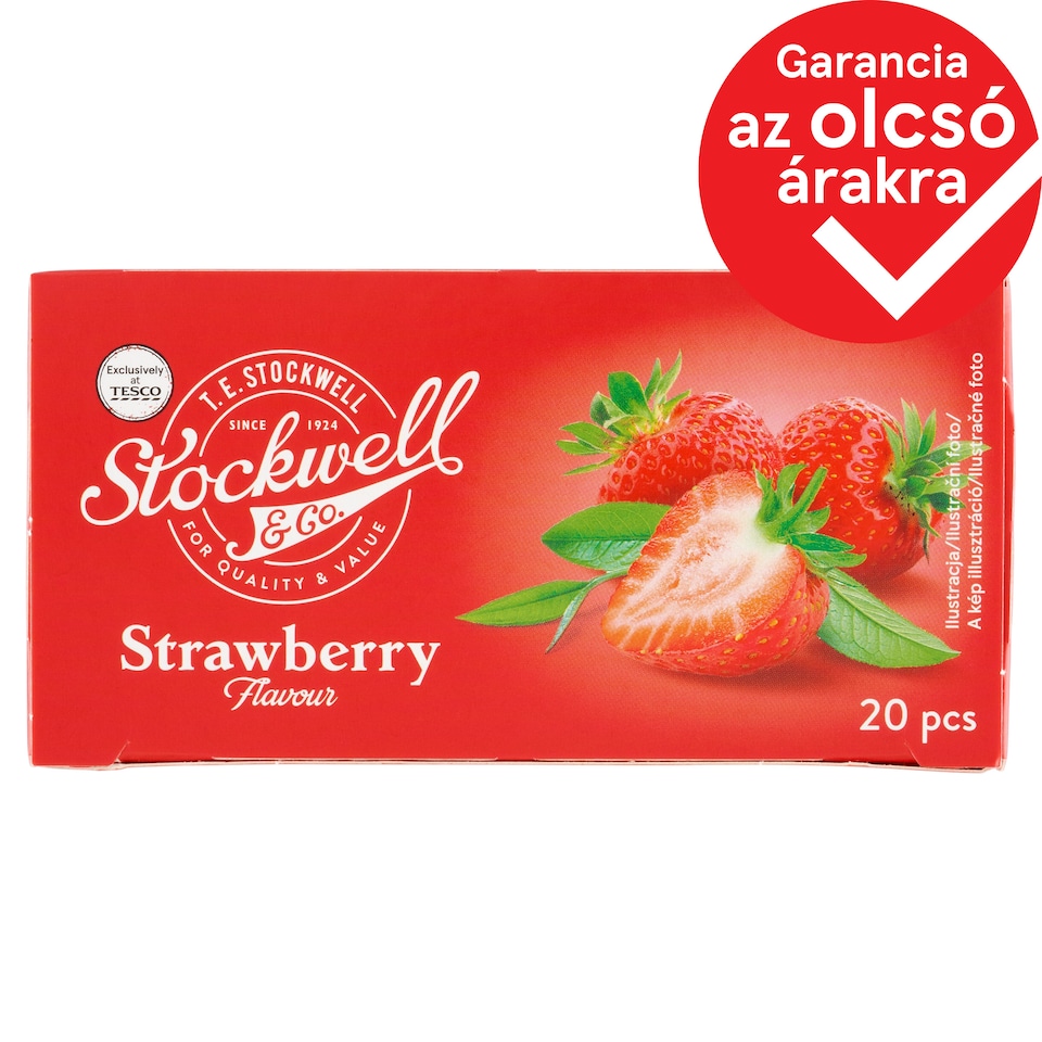 Stockwell & Co. Strawberry Flavour Fruit Tea 20 Tea Bags 40 g