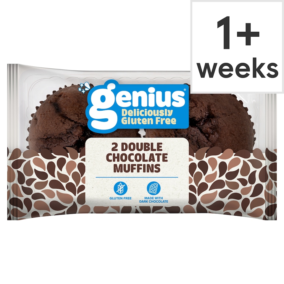 Genius Gluten Free Double Chocolate Muffins 2 Pack