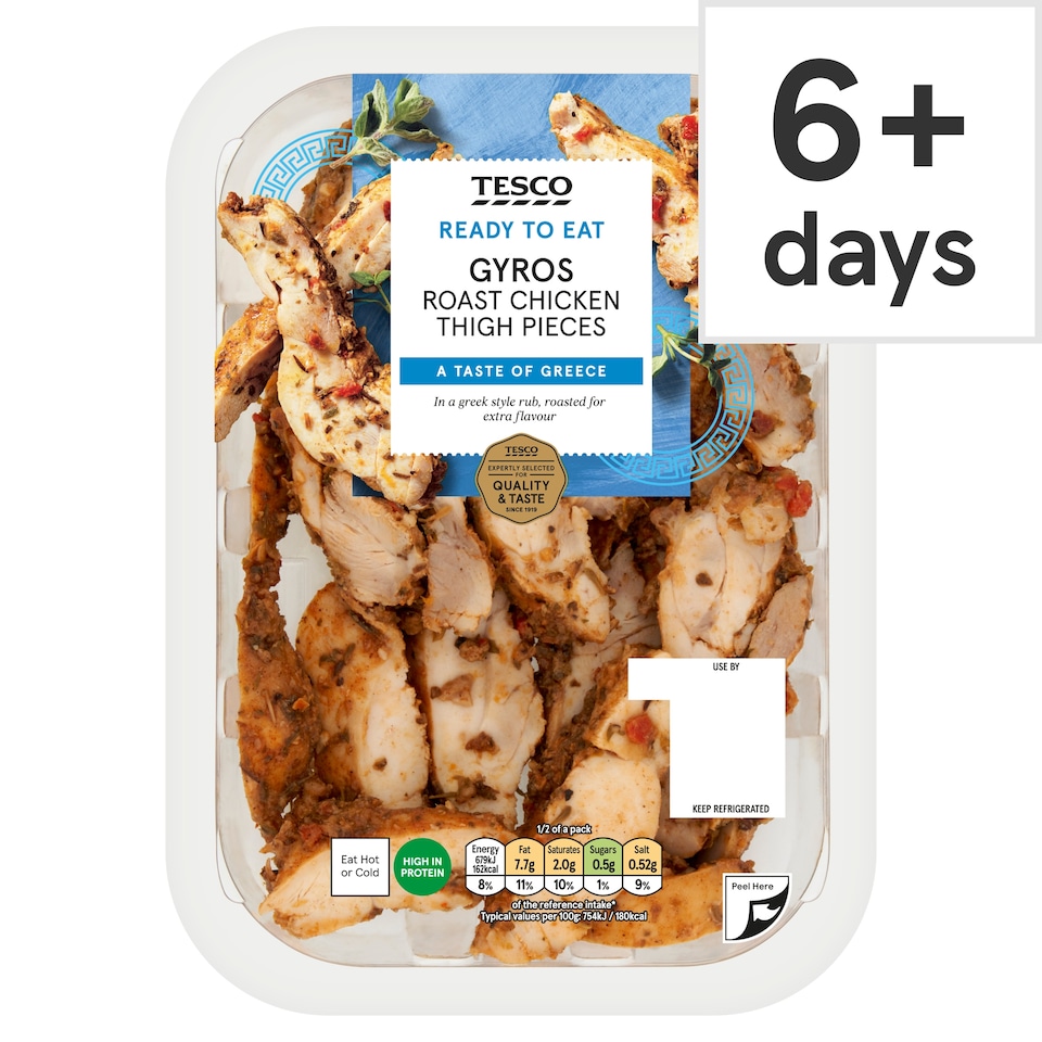 Tesco Greek Inspired Chicken Thigh Strips 180g