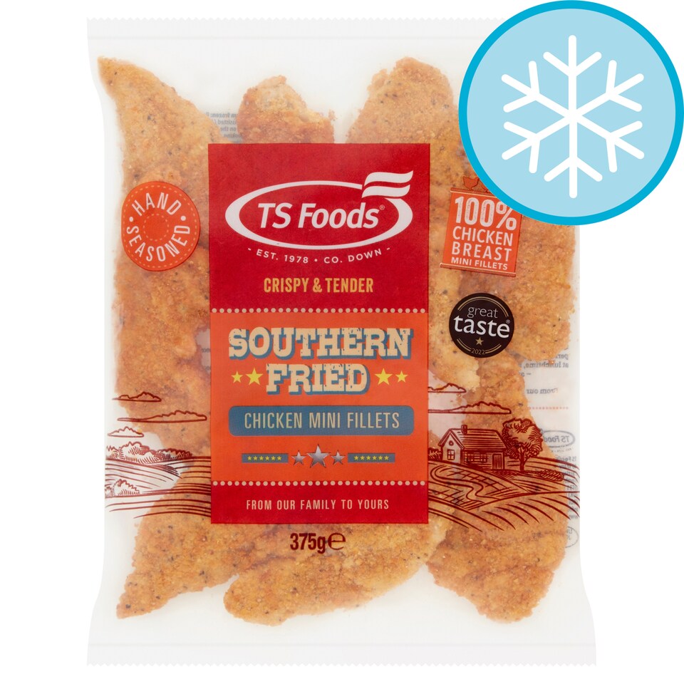 TS Foods Southern Fried Chicken Mini Fillets 375g