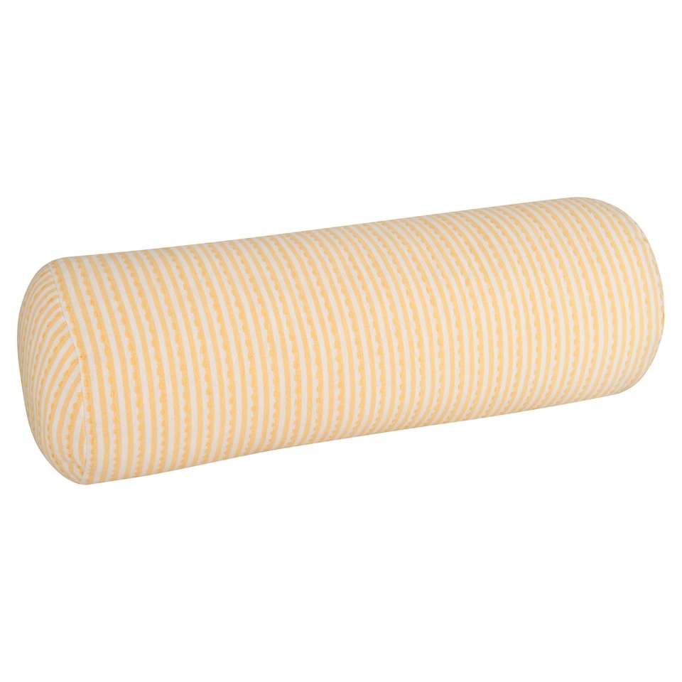 image 1 of F&F Home Yellow Stitch Stripe Bolster Cushion