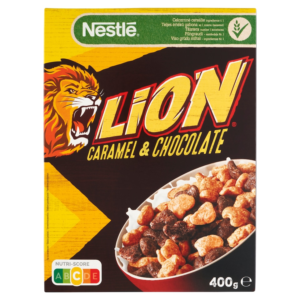 image 1 of Nestlé Lion Caramel & Chocolate Crunchy Cereal with Vitamins and Minerals 400 g
