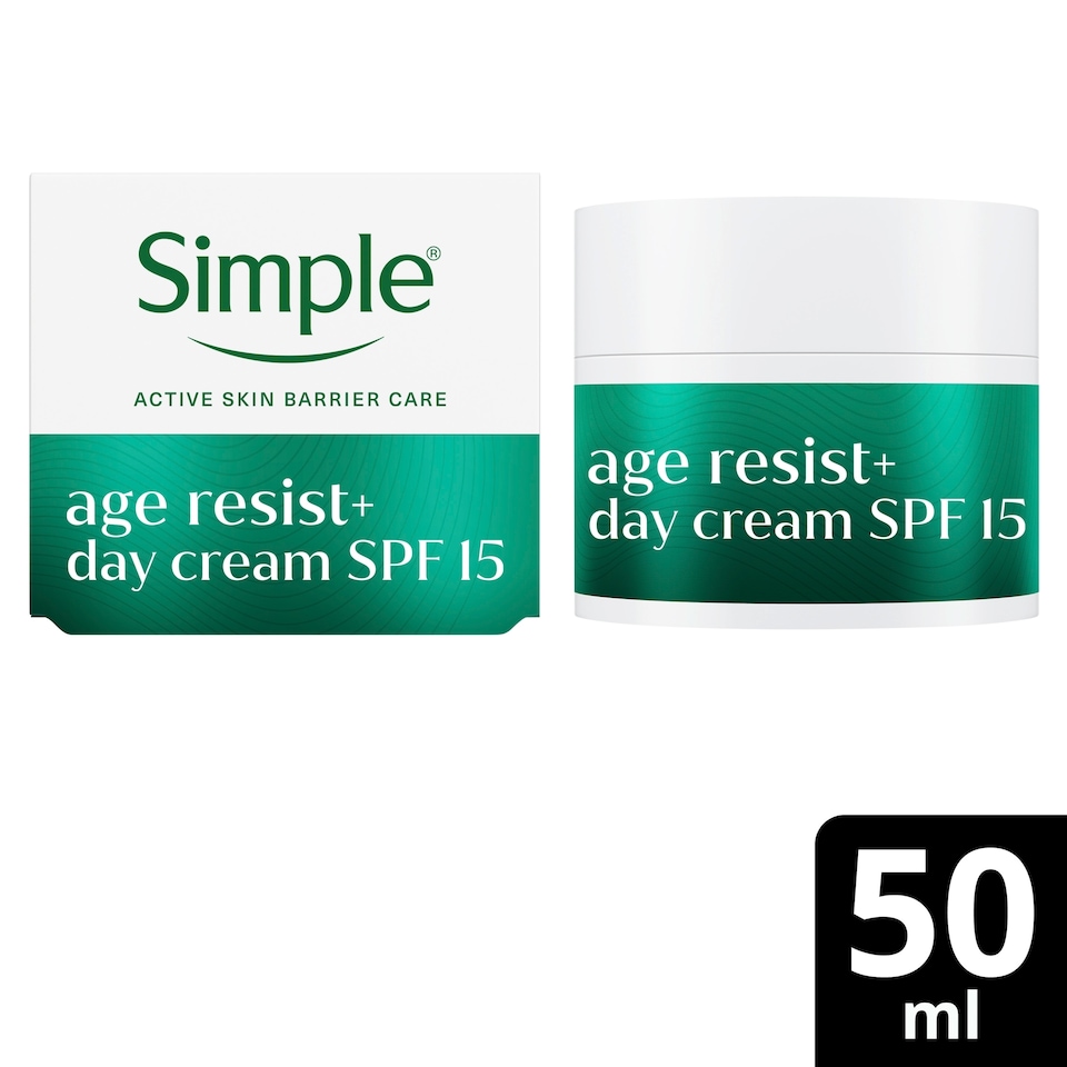 image 1 of Simple Age Resist+ Day Cream SPF15 50ml
