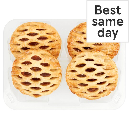 Tesco 4 Lattice Top Puff Pastry Mince Pies Tesco Groceries